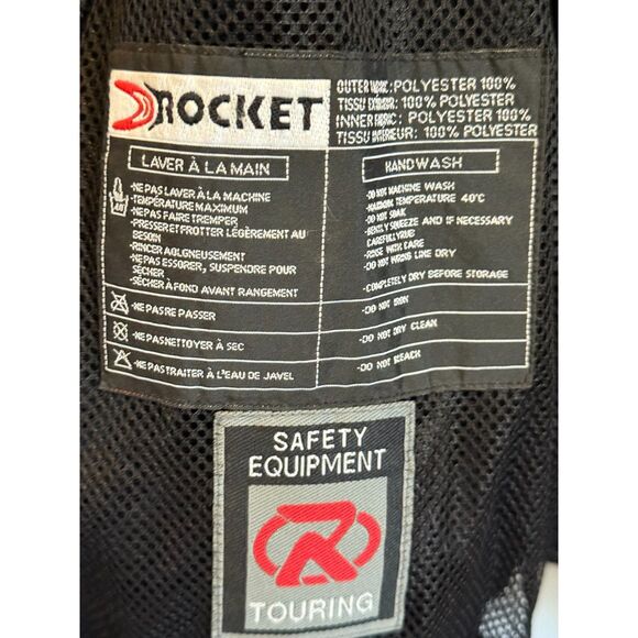5XL- Joe Rockets Black Motorcycle Jacket Mens Mesh Armored W/O insulated Liner - Picture 12 of 14